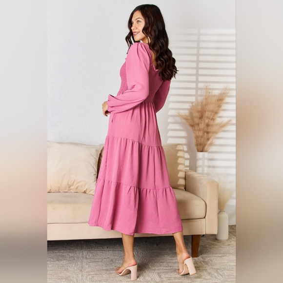 Culture Code Full Size Ruffle Trim Smocked Tiered Dress - Picture 5 of 5